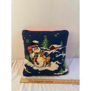 13x13‎ Needlepoint Christmas Frosty Snowman
